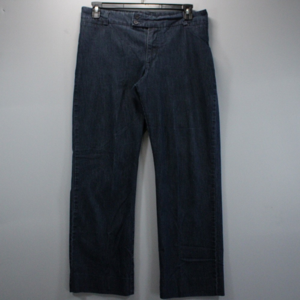 Lee Natural Straight Leg Jeans Dark Wash Denim Pants 12 M Double Button Casual
